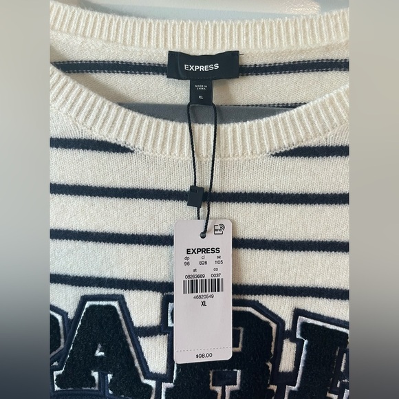 Express Striped Paris Sweater XL - Picture 4 of 12